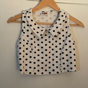 Polka dot crop top